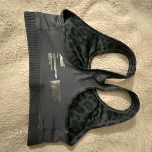Avia Black Sports Bra with Moisture-Wicking Fabric